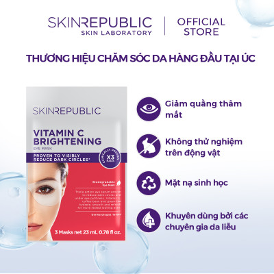 Mặt nạ mắt Skin Republic Brightening Eye Mask (3 cặp) 23ml