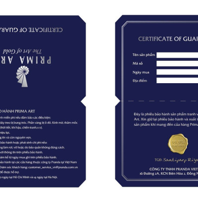 Tranh Vàng 24K PRIMA ART - Tranh Linh Vật Sửu (Con Trâu) - Kích thước 24 x 24 cm - CGS-0821-07