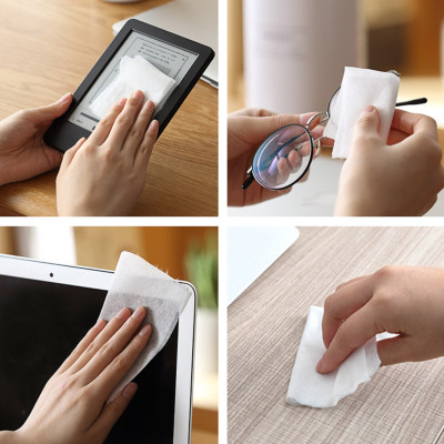 Bộ vệ sinh chuyên dụng dành cho Laptop máy tính Macbook Lens Máy ảnh Điện thoại Ipad Kính mắt Tivi dạng khăn rút - Hàng Chính Hãng