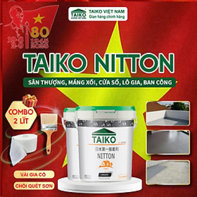 Keo quét Nhật Bản - TaiKomi Japan chống thấm vết nứt mái nhà, sàn nhà vệ sinh, máng xối, tôn, triệt để