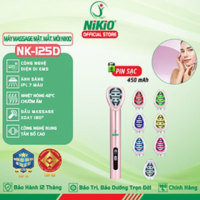 Máy massage mắt môi Nikio NK-125D - Thiết bị làm đẹp đa năng, công nghệ EMS, IPL, rung và nhiệt nóng