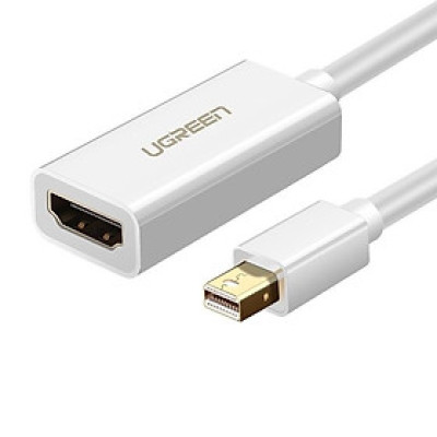 Ugreen UG40361MD112TK 25CM màu Trắng Cáp chuyển đổi Mini DP sang HDMI hỗ trợ phân giải 4K x 2K - HÀNG CHÍNH HÃNG
