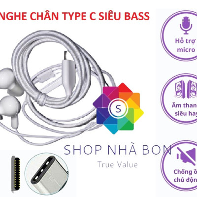 Tai nghe nhét tai chân USB- Type C dùng cho điện thoại Iphone 15, Ipad, Laptop, Samsung, LG- Hàng nhập khẩu