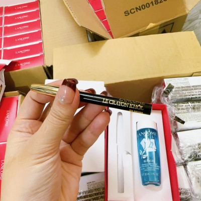 Chì kẻ mắt Lancome Le Crayon Khol màu 01 Noir - Size mini tách set