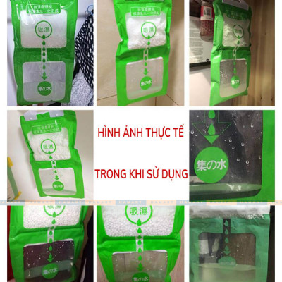 Túi Hút Ẩm Lớn Có Móc Treo Tủ Quần Áo 120g 2 Ngăn Chống Ẩm Mốc Hiệu Quả Tiện Lợi