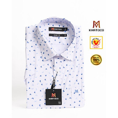 Áo sơ mi Khatoco tay ngắn lai ngang