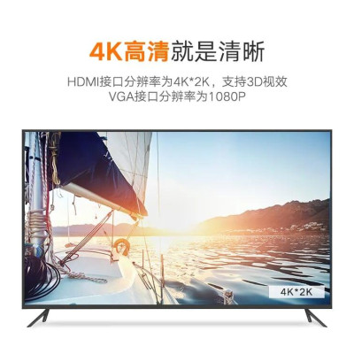 Ugreen UG30843MM123TK 15CM màu Trắng Bộ chuyển đổi TYPE C sang HDMI + VGA vỏ bọc nhựa ABS - HÀNG CHÍNH HÃNG