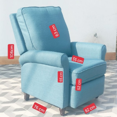 Ghế thư giãn, ngồi, ngã lưng S16CT Tundo KT Ngang 82 x Sâu 76 x Cao 106cm - Màu Xanh