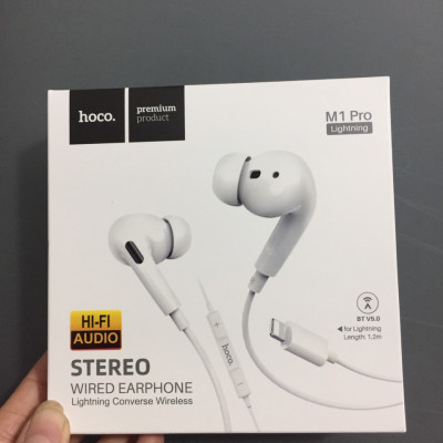 Tai nghe nhét tai có mic chân ip kết nối bluetooth cho điện thoại ip hoco M1 PRO _ Hàng chính hãng