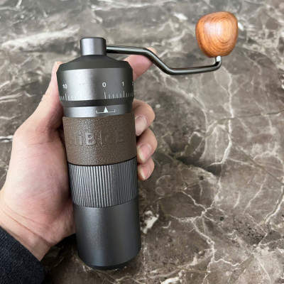 Máy xay hạt cà phê cầm tay lưỡi 6 cánh core kép, 55 cấp độ và 11 level thương hiệu HiBREW G4B - Hàng Chính Hãng