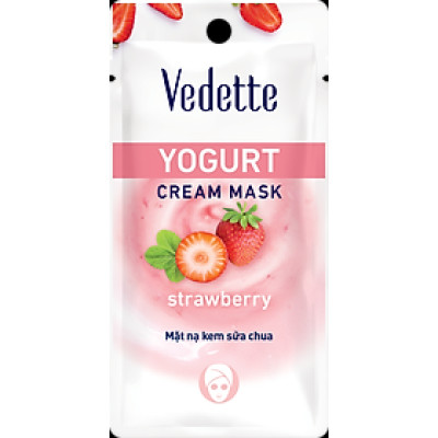 Mặt nạ sữa chua dâu Vedette Yogurt Mask Strawberry 10ml