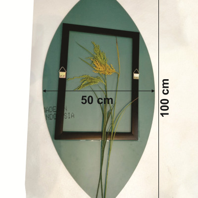 Gương soi Kibath hình chiếc lá KT 50x100 cm, KB-227