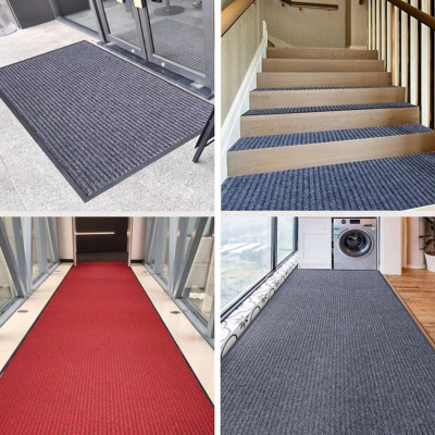 Thảm chùi chân đế chống trượt dạng sọc Stripmate nhiều size & màu lựa chọn