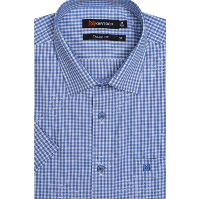Áo sơ mi nam KHATOCO ngắn tay caro A1MN498T2-CNCR554-2607-N