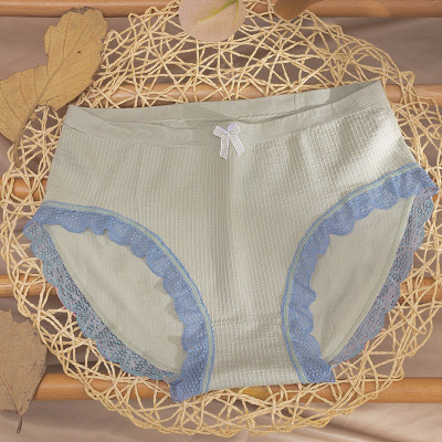 Combo 5 quần lót nữ cotton cạp đính nơ co giãn 4 chiều form to rộng 45 - 65kg - TADA