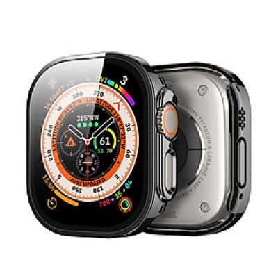 Ốp case có mặt kính bảo vệ Dux Ducis Hamo Series Hard PC dành cho Apple Watch Ultra 2/ Ultra_ Hàng chính hãng