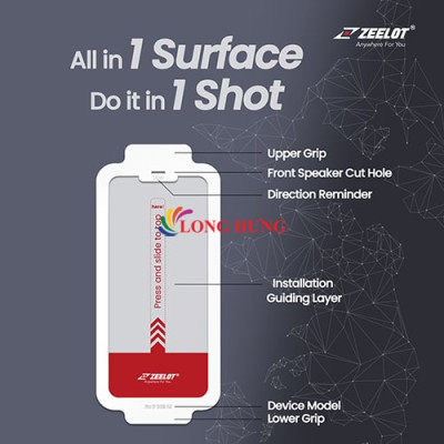 Dán màn hình cường lực Full viền chống vân tay Zeelot SOLIDsleek dành cho iPhone 13 Series (hỗ trợ Kit dán) - Hàng chính hãng