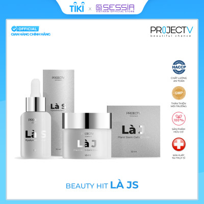 Combo Kem & Serum Là JS Beauty Hit - Dưỡng Ẩm & Sáng Khỏe Làn Da - PROJECT V - Xuất xứ Thụy Sĩ, Hàng Chính Hãng