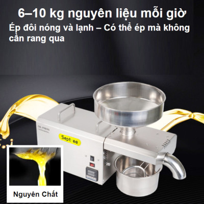 [ HÀNG NHẬP KHẨU] Máy ép dầu thực vật chuyên nghiệp Septree S8 – Dùng cho gia đình, kinh doanh, nhà hàng, khách sạn