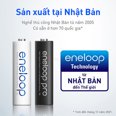 Hộp Pin sạc Panasonic Eneloop AAA 800mAh BK-4MCCE/2BT (24 viên) - Hàng chính hãng