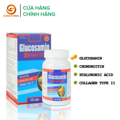Viên uống glucosamin extra Dược Phẩm An Châu tăng cường bảo vệ và tái tạo sụn khớp hộp 60 viên