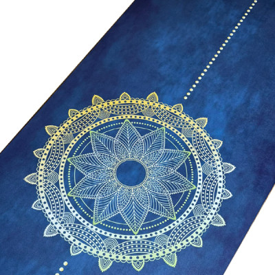 Thảm tập yoga chính hãng Yvonne hoạ tiết Mandala (TẶNG KÈM 3 PHẦN QUÀ) dày 4mm, bề mặt nhám, siêu bám, chống trơn trượt, thấm hút mồ hôi, càng nhiều mồ hôi càng bám, dễ vệ sinh, bề đẹp, sang trọng