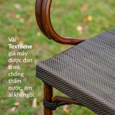 Ghế nhựa giả mây  SEINA khung nhôm đúc - 391869