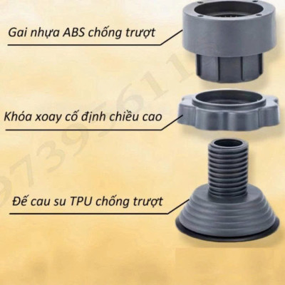 Combo 4 Đế Nhựa Chống Rung Lắc Máy Giặt, Chống Ồn Đa Năng Phù Hợp Với Mọi Loại Máy