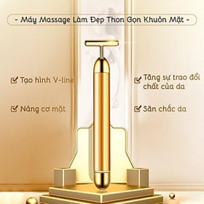 Máy massage mặt cầm tay mini làm thon gọn khuôn mặt, tạo hình V-line, massage Loại Xịn Có sẵn Pin chống thấm nước