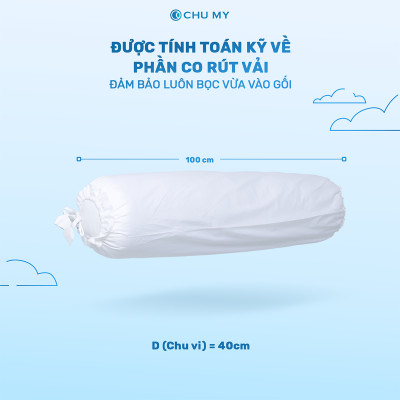 Vỏ Gối Ôm Cotton 100% Thiên Nhiên  - Vỏ gối khách sạn 5 sao – Mát mẻ - Mềm mại