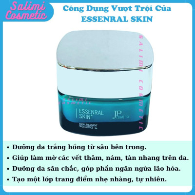 Kem Dưỡng Trắng Da ESSENRAL SKIN 50 Gram, Mờ Thâm Nám, Tàn Nhang, Ngăn Ngừa Lão Hoá Da, Tặng Serum