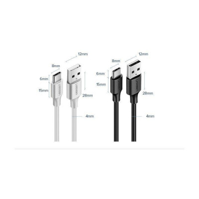 Ugreen UG60826US287TK 3M USB A sang type c 2.0 màu đen cáp truyền dữ liệu từ máy tính ra điện thoại - HÀNG CHÍNH HÃNG