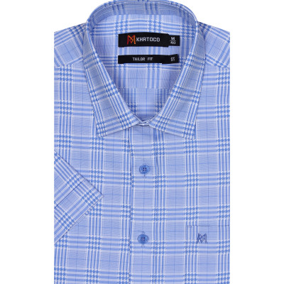 Áo sơ mi nam tay ngắn form suông vạt ngang Khatoco A1MN468T2-CNCR087-2409-N