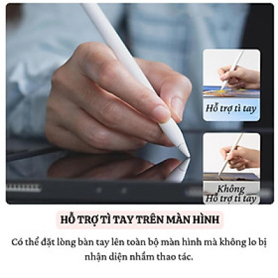 Bút cảm ứng cảm biến nghiêng chống tì tay sạc nam châm WIWU Stylus A01 cho iPad Pro Air Mini đời 2018 trở lên Gen 7 8 9 10 10.9 11 12.9 13 Mini 6 M1 M2 M3 M4 - Hàng nhập khẩu