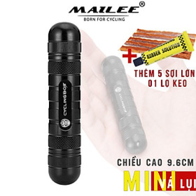 Vá Lụi Mini Xe đạp cho lốp xe không săm bỏ túi CB-9904 chất liệu nhôm nguyên khối, chắc chắn, chiều dài chỉ 9.6cm (tặng kèm thêm 5 sợi vá) - Mai Lee