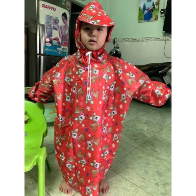 Áo mưa bít trẻ em  cho bé trai vá bé gái từ  1 -  10 tuổi ,  áo mưa trùm toàn thân ,  vải dù chống thấm , họa tiết hoạt hình xinh xắn kèm túi đựng dễ thương , giao màu ngẫu nhiên