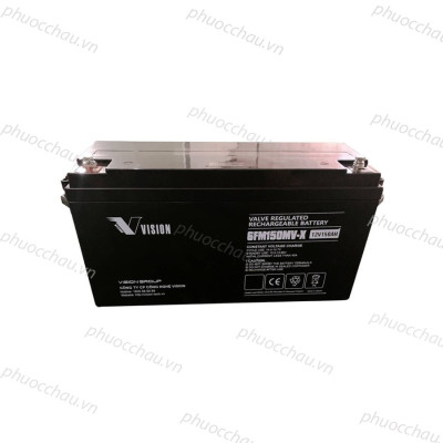 Ắc quy bộ lưu điện, ắc quy Vision 6FM150MV-X/6FM150D-X (12V-150AH), ắc quy viễn thông