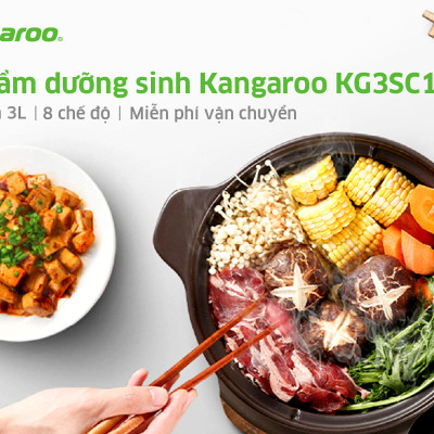 Nồi hầm dưỡng sinh Kangaroo KG3SC1 3 lít - Hàng chính hãng