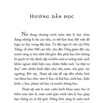 Thuật Tẩy Não - Nghệ Thuật Thao Túng Và Kiểm Soát Tâm Lý Đối Phương (AP)