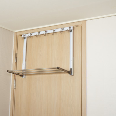 Móc treo giá treo quần áo sau cửa 2 tầng không cần khoan Wellex UD607-H