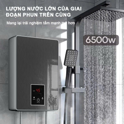 Máy Nước Nóng Trực Tiếp Màn Hình LCD – An Toàn Chống Giật, Cảm Biến Nhiệt, Kèm Vòi Sen Đẹp