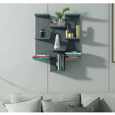 Kệ Gỗ Trang Trí Treo Tường 9 Tầng Tundo CTKT513 KT 59 x 75 x 21.7cm