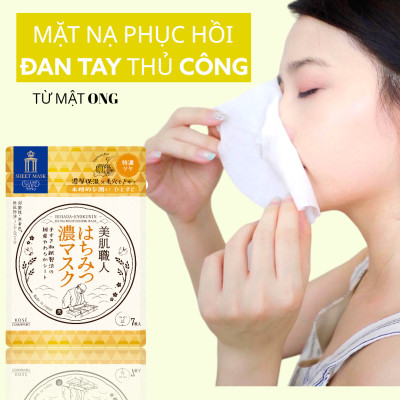 Mặt Nạ Giấy Kosé Clear Turn Dưỡng Ẩm Chiết Xuất Mật Ong 7 Miếng