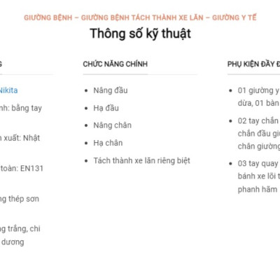 Giường bệnh Y tế tích hợp xe lăn, kèm các chức năng chăm sóc người bệnh - NIKITA DCN 09