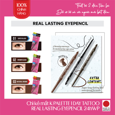 Bút Chì Kẻ Viền Mắt K-Palette Eyepencil Bền Màu Chống Trôi 24h 