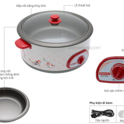 Lẩu Điện Sunhouse SH525L - 4L - Hàng chính hãng