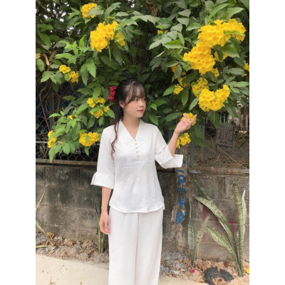 ĐỒ LAM ĐI CHÙA Mẫu Lụa - Tơ phối Gấm Cao Cấp