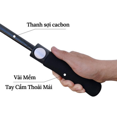 Ô Dù Tự Động Gấp Gọn Phủ Lớp Chống Tia Uv, Ô Che Mưa Cầm Tay,Cỡ Lớn Cho 3-4 Người Chiều Dài 120cm CARZONE.TOP