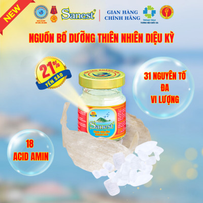  NEW [ Combo 20 lọ] Nước Yến sào Khánh Hòa Sanest 21% - Có đường