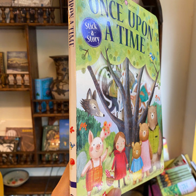 Sách - Once Upon A Time - Stick a Story (Priddy Books) | Children English Book / Ngoại văn Thiếu nhi